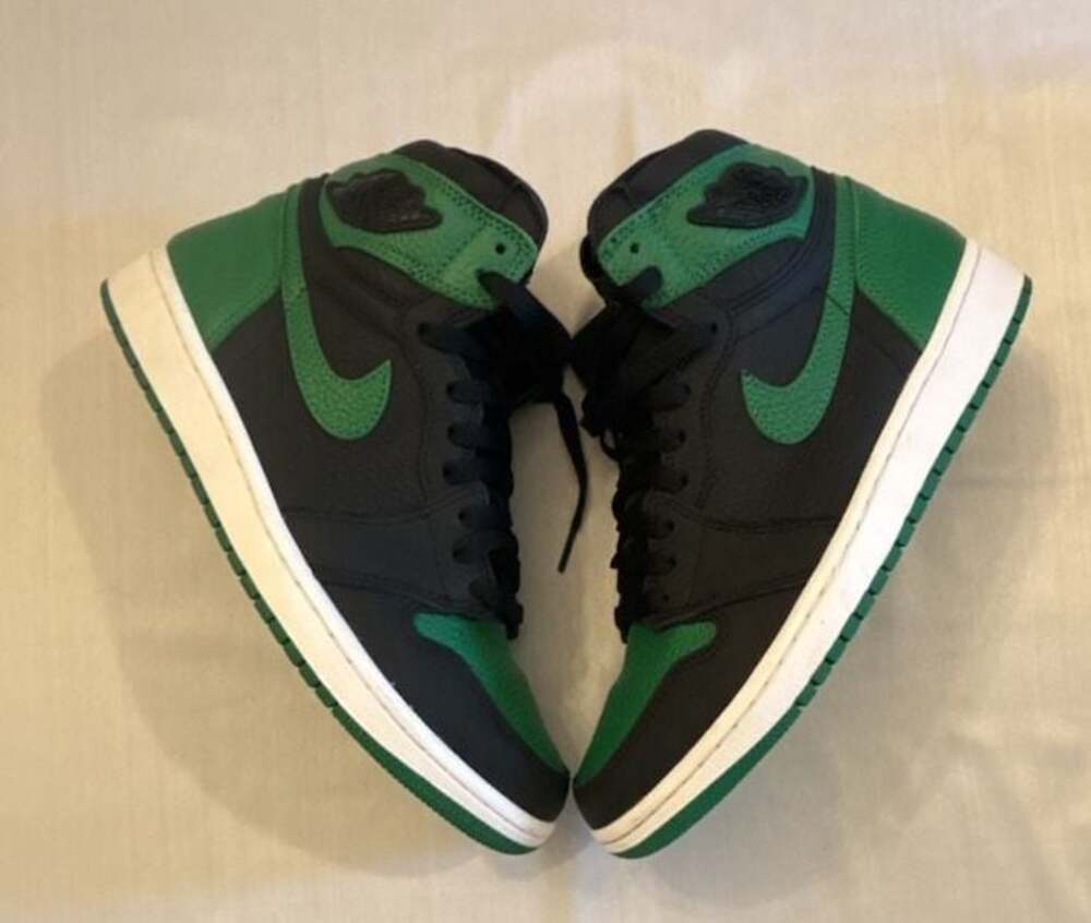 Nike Air Jordan 1 Retro High OG Pine Green Black White Gym Red Men's Size 8.5